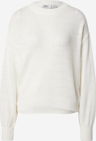 Pull-over 'LITA' ONLY en blanc : devant