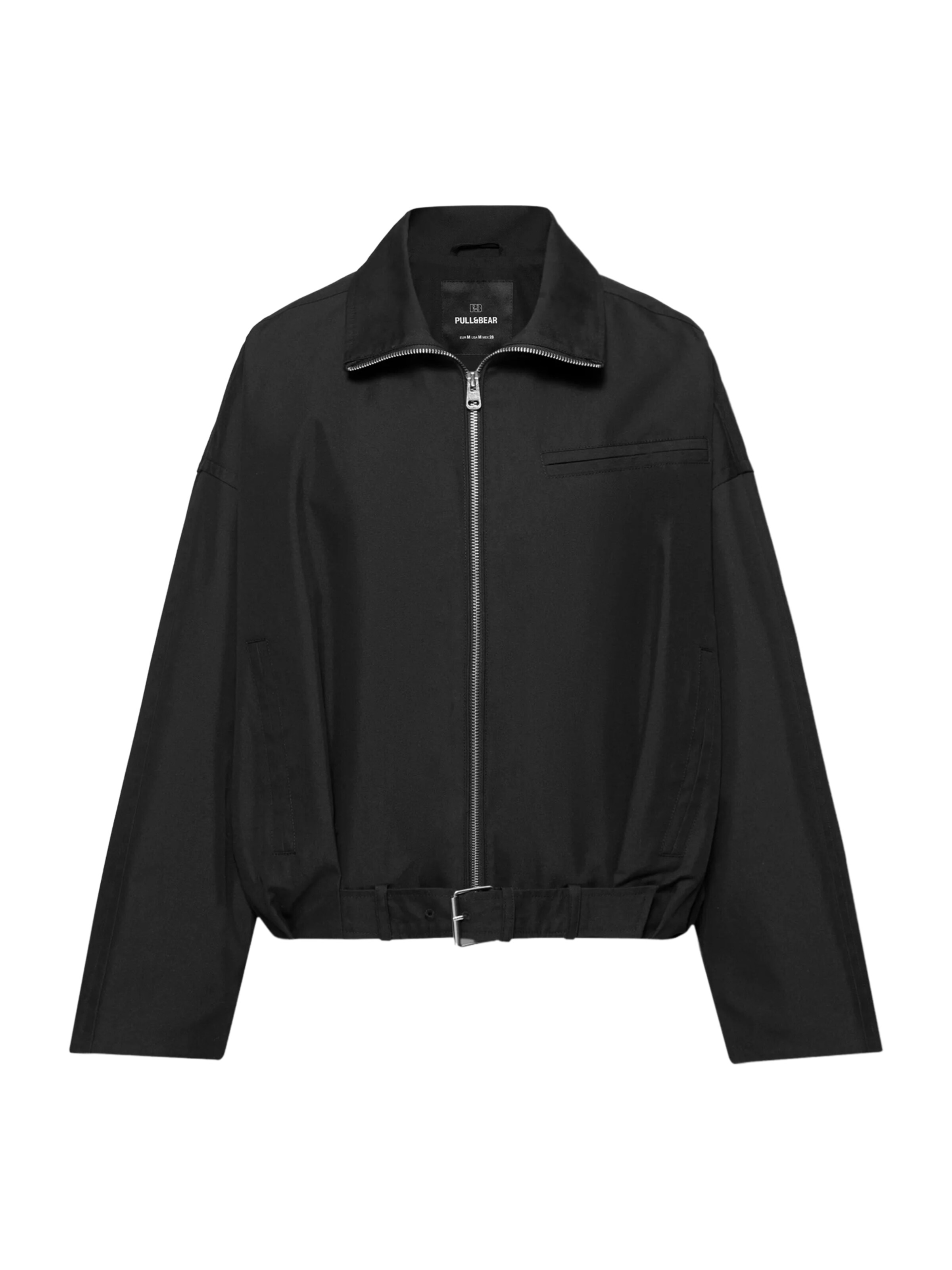 Pull&Bear Prehodna jakna | črna barva, Prikaz izdelka