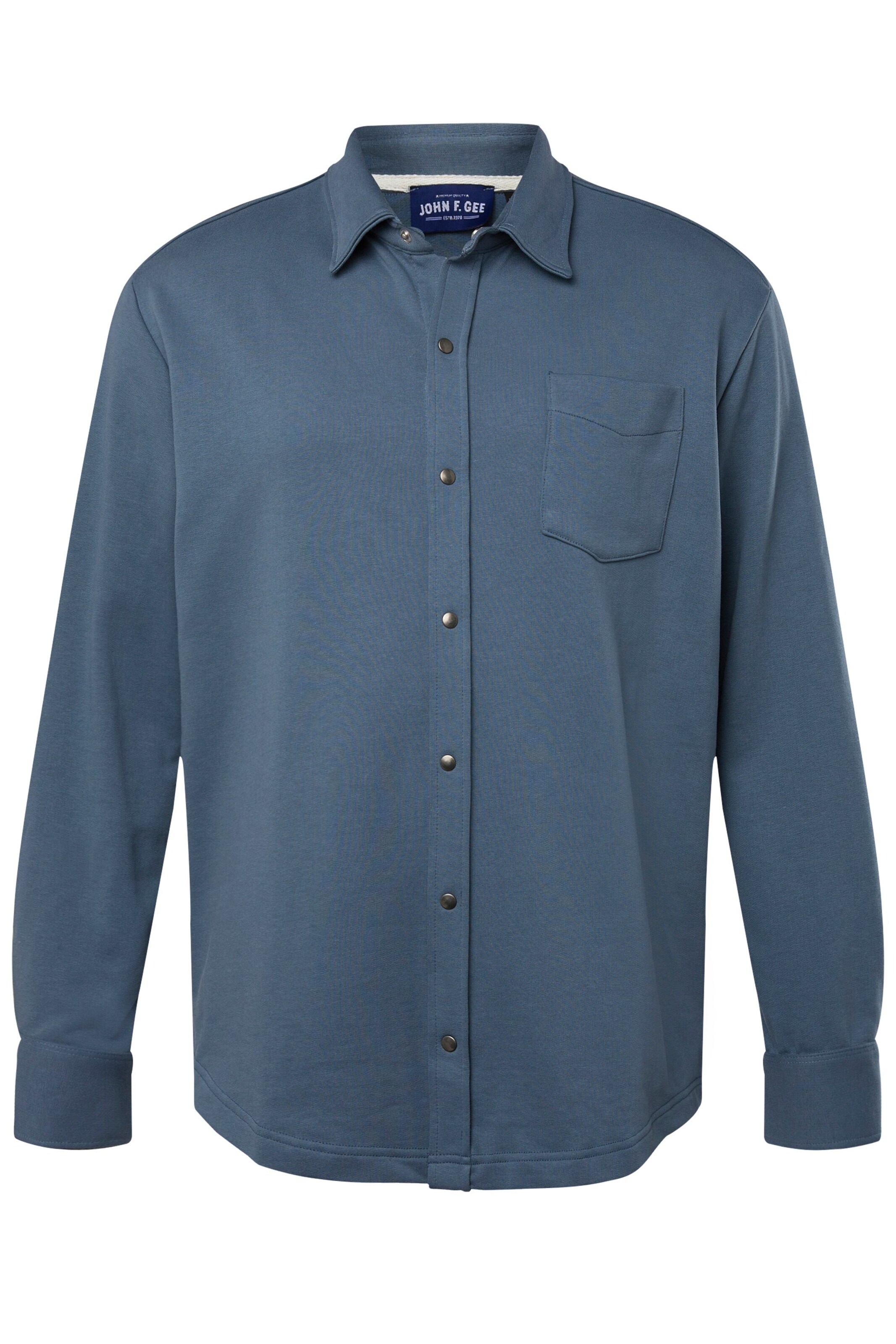 John F. Gee Comfort fit Overhemd in Blauw: voorkant
