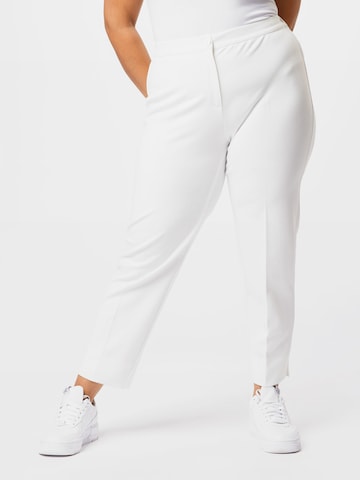 Persona by Marina Rinaldi Pleated Pants in White: front