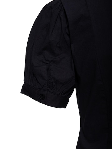 Queen Kerosin Bluse 'Cherry' in Schwarz