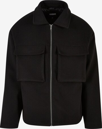 Urban Classics Between-Season Jacket in Black: front