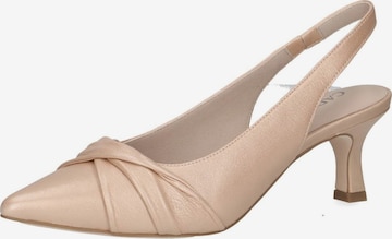 Escarpins à bride arrière CAPRICE en beige : devant