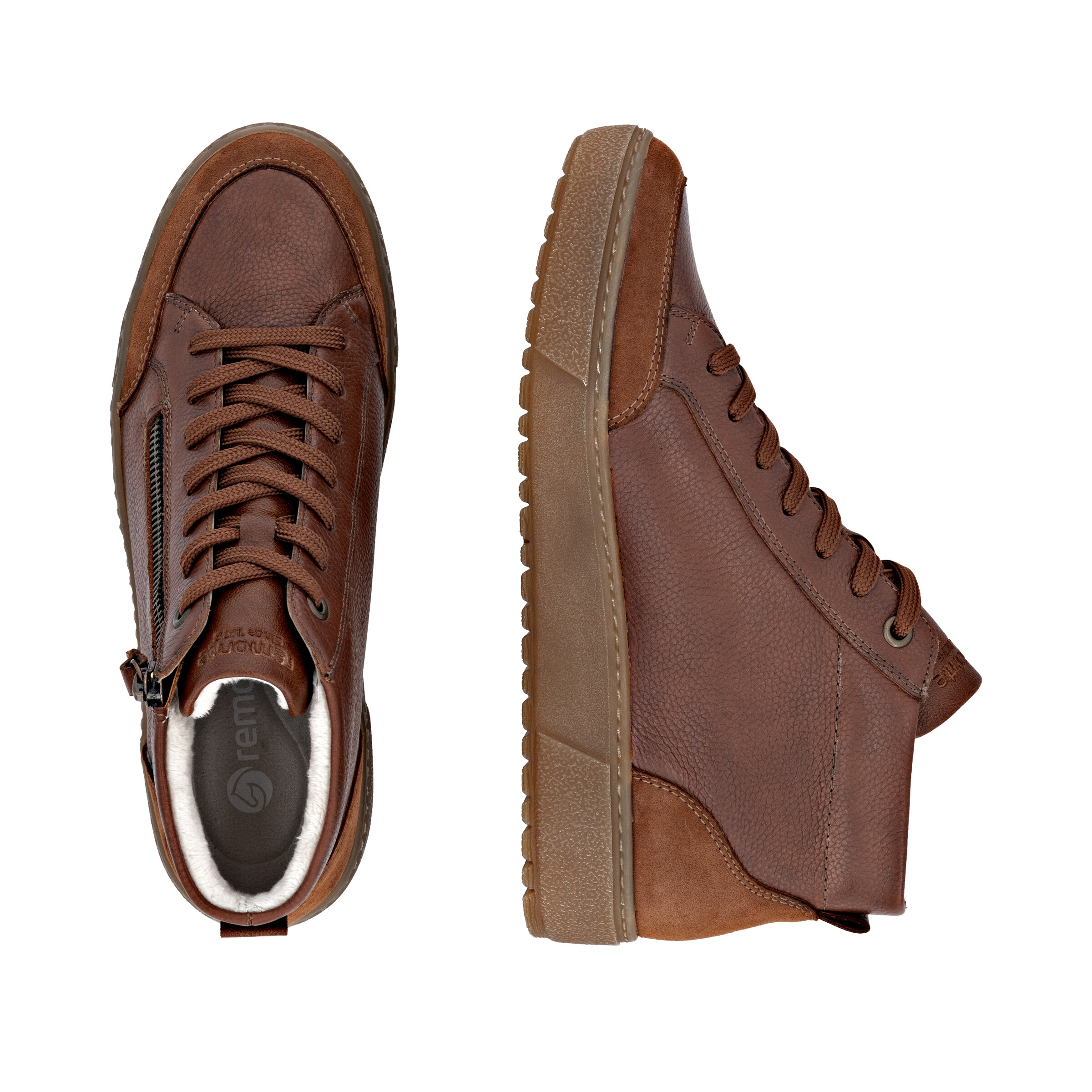 REMONTE High-Top Sneakers in Brown