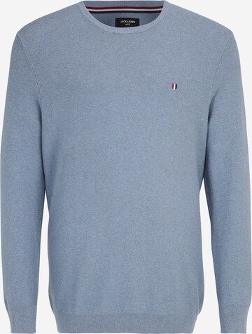 Jack & Jones Plus Sweater 'ROY' in Blue: front