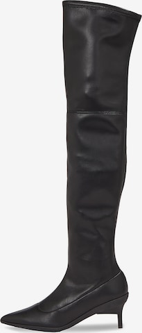 Calvin Klein Over the Knee Boots in Black: front