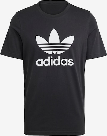 ADIDAS ORIGINALS Shirt 'Adicolor Classics Trefoil' in Zwart: voorkant