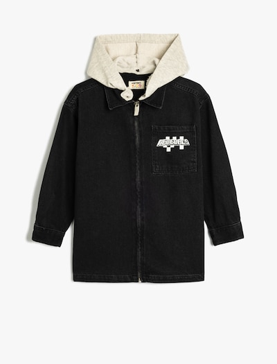 Koton Between-Season Jacket in mottled beige / Black denim, Item view