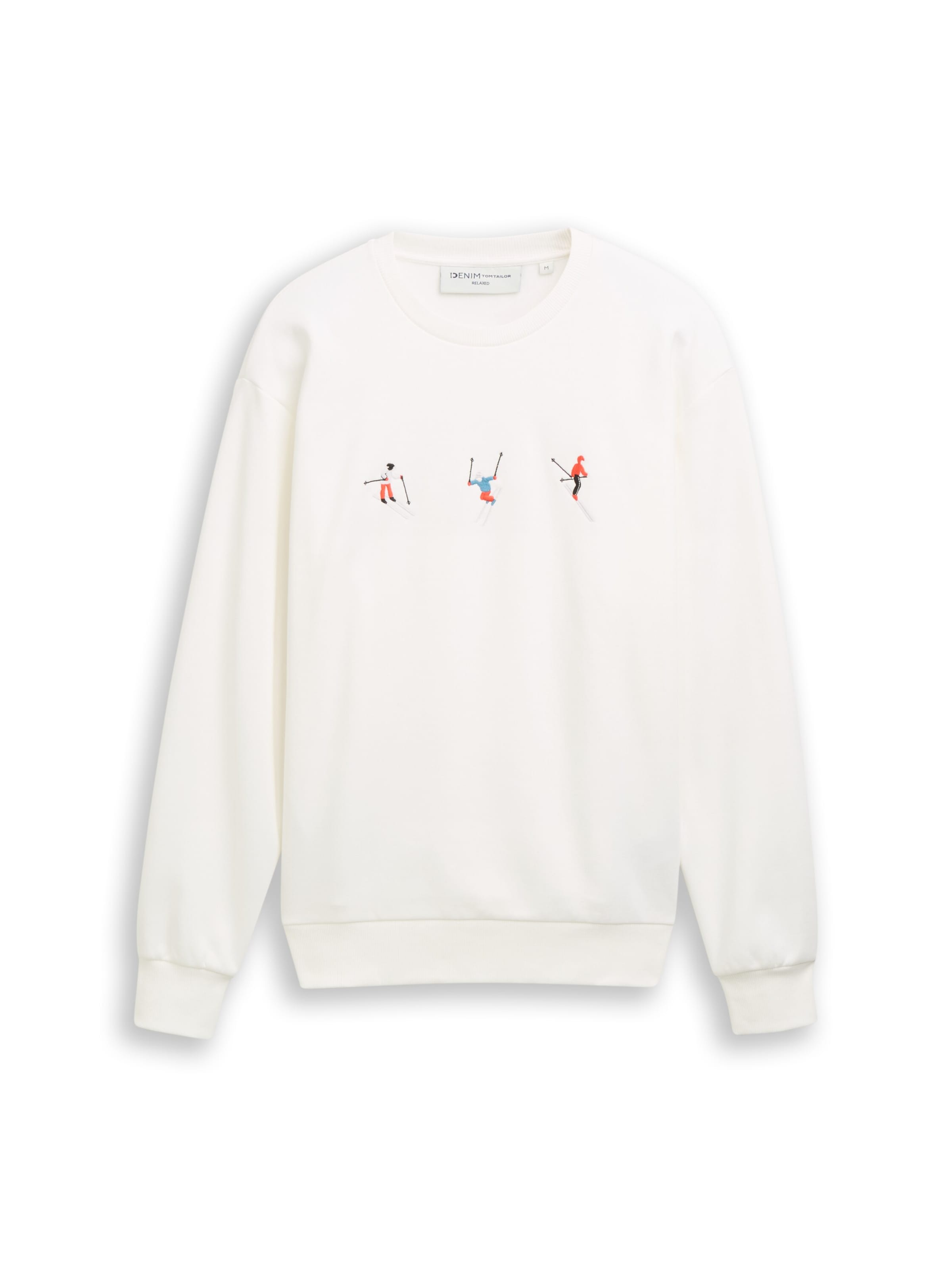 TOM TAILOR DENIM Sweatshirt in White: front