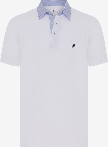 DENIM CULTURE Тениска 'Crispin' в бяло: отпред