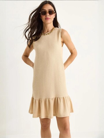 Bianco Lucci Jurk in Beige