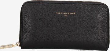Portamonete 'Portafoglio donna pelle dollaro con zip 20x10 cm' di Virginia Rhinè in nero: frontale