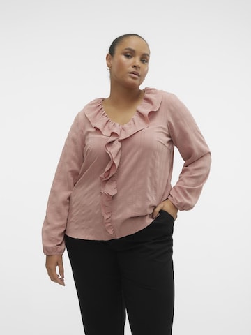 Vero Moda Curve Blouse 'VIDA' in Roze: voorkant