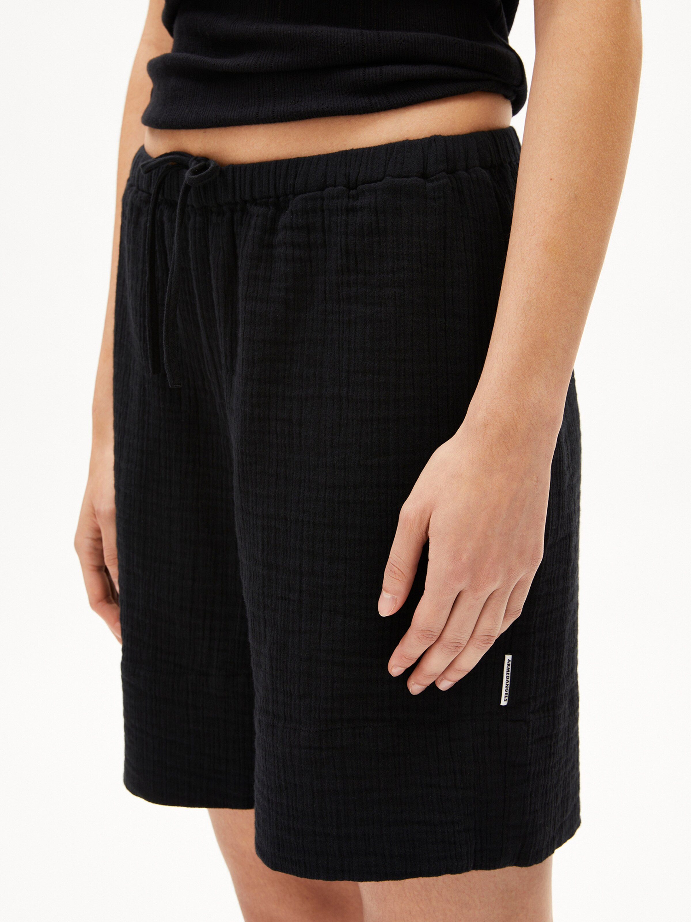 ARMEDANGELS Loose fit Pants in Black: front