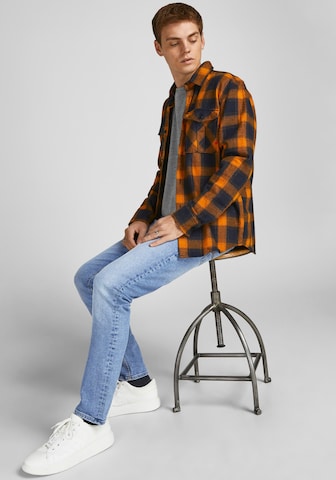JACK & JONES Slimfit Τζιν 'Glenn' σε μπλε