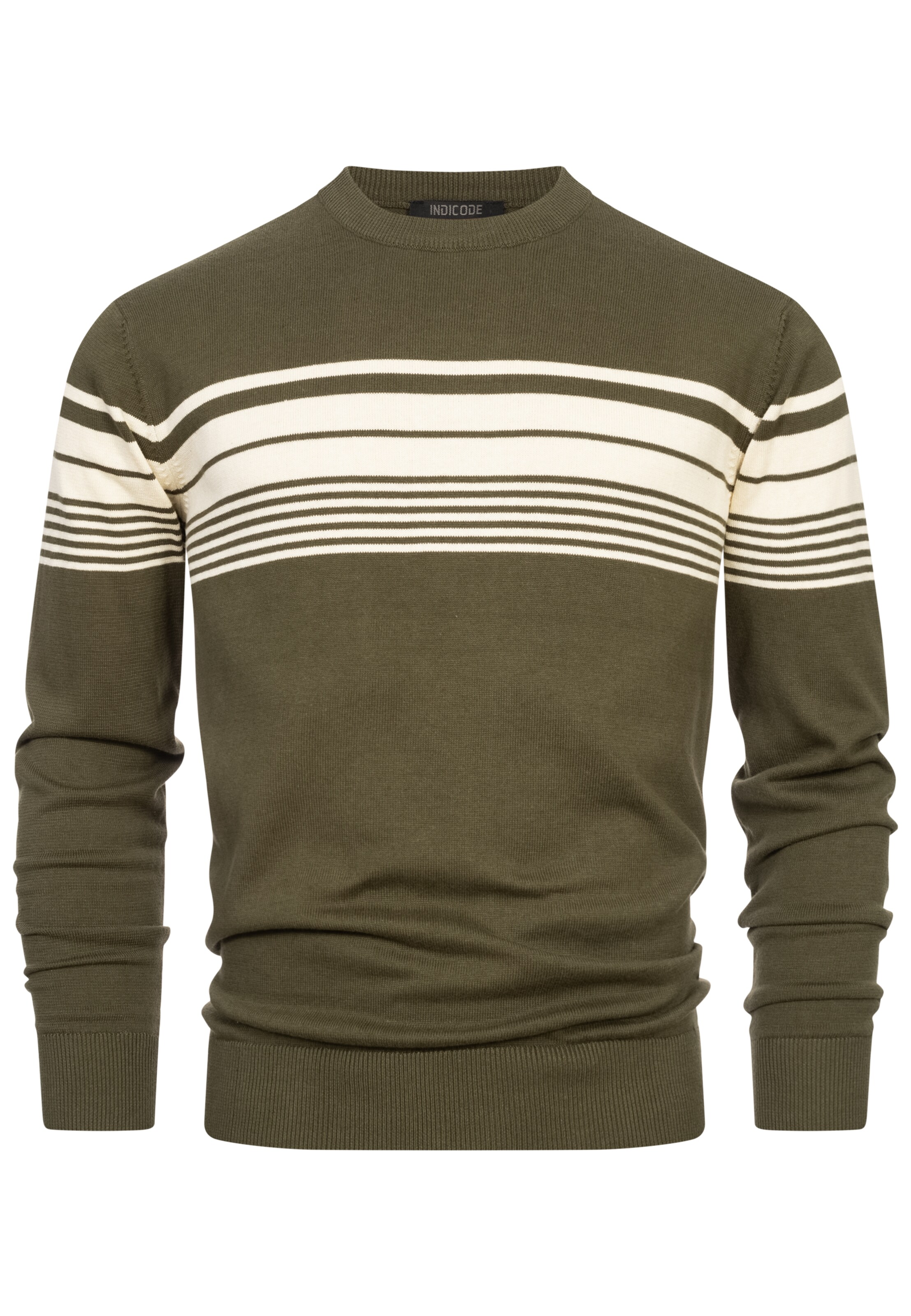 INDICODE JEANS Trui 'League' in Groen: voorkant
