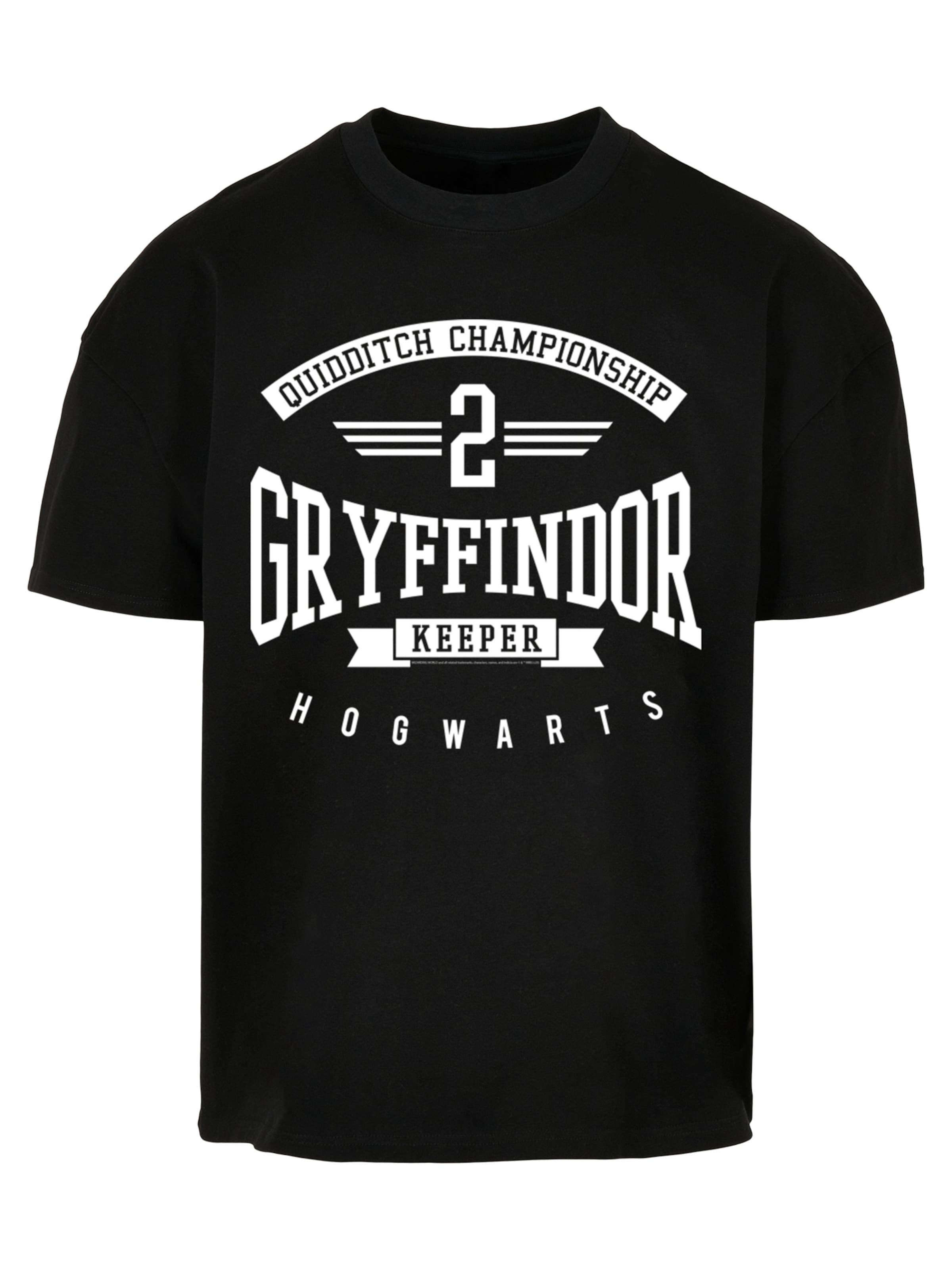 T-Shirt 'Harry Potter Gryffindor Keeper' F4NT4STIC en noir : devant