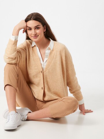 KAREN BY SIMONSEN Knit Cardigan 'Nora' in Beige