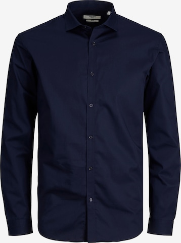 JACK & JONES Slim fit Button Up Shirt 'Cardiff' in Blue: front