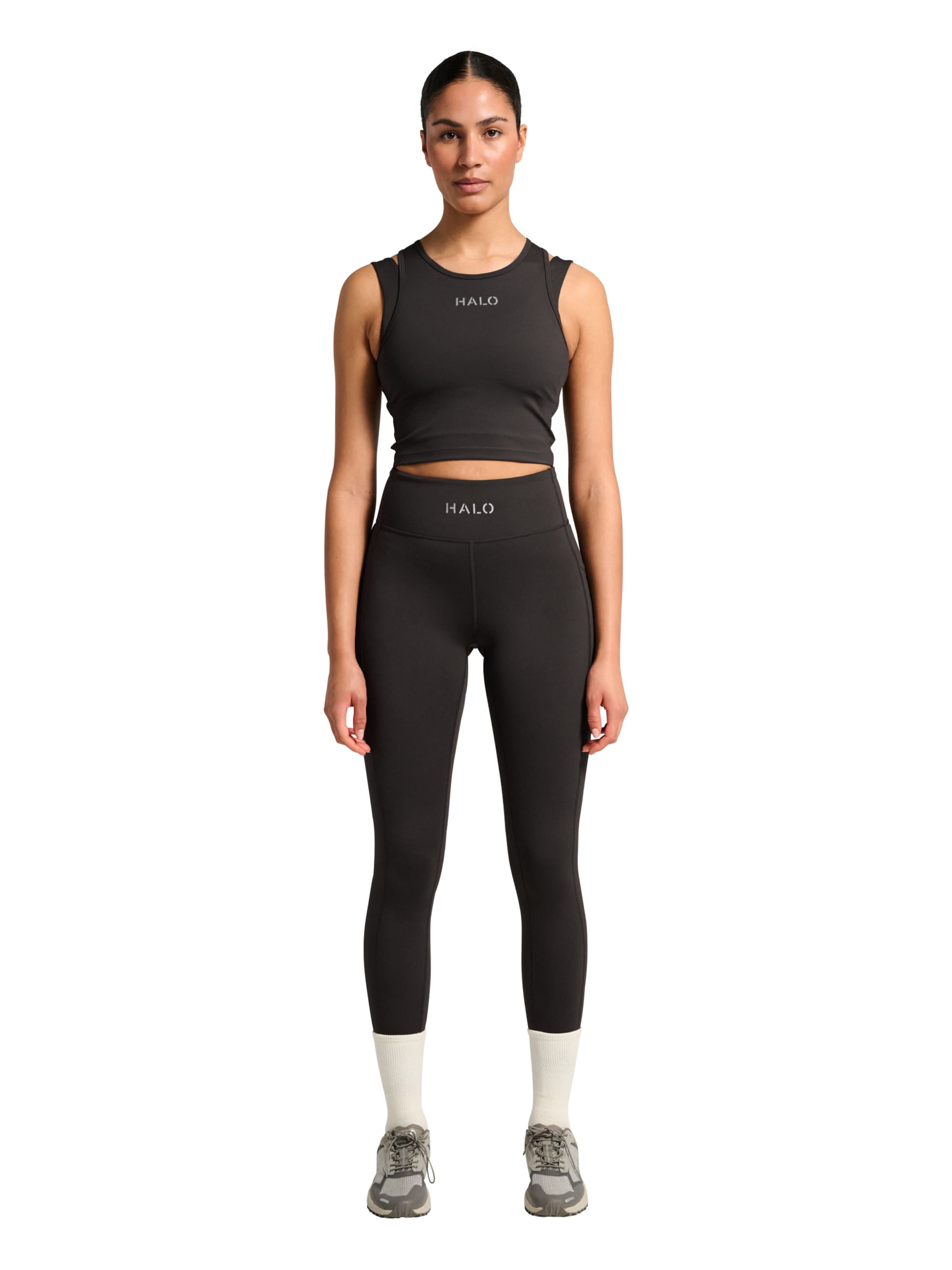 Skinny Leggings HALO en marron : devant