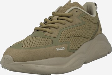 HUGO Låg sneaker 'Leon' i grön: framsida