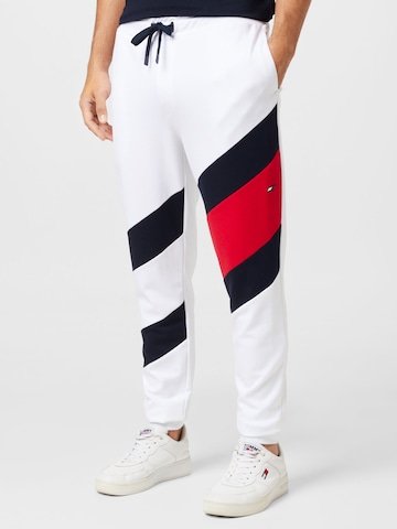 Tommy Hilfiger Sport Tapered Pants in White: front