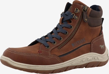 Boots stringati 'Benedetto' di MUSTANG in marrone: frontale