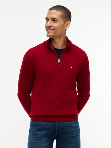 Pulover de la TOMMY HILFIGER pe roșu: față
