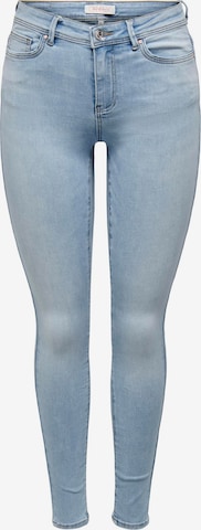 Skinny Jean 'WAUW' ONLY en bleu : devant