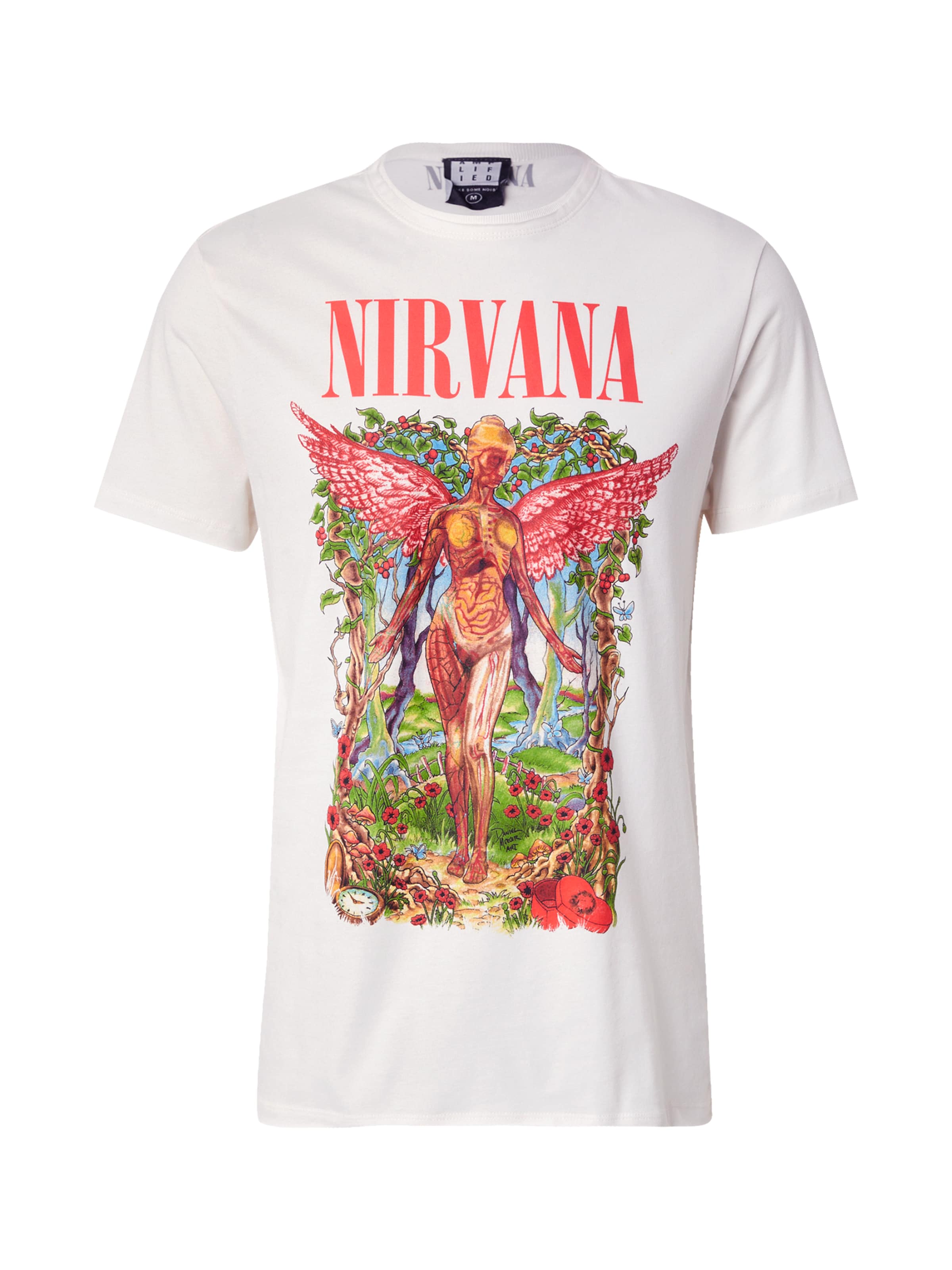 AMPLIFIED - Camisa 'NIRVANA' em branco: frente