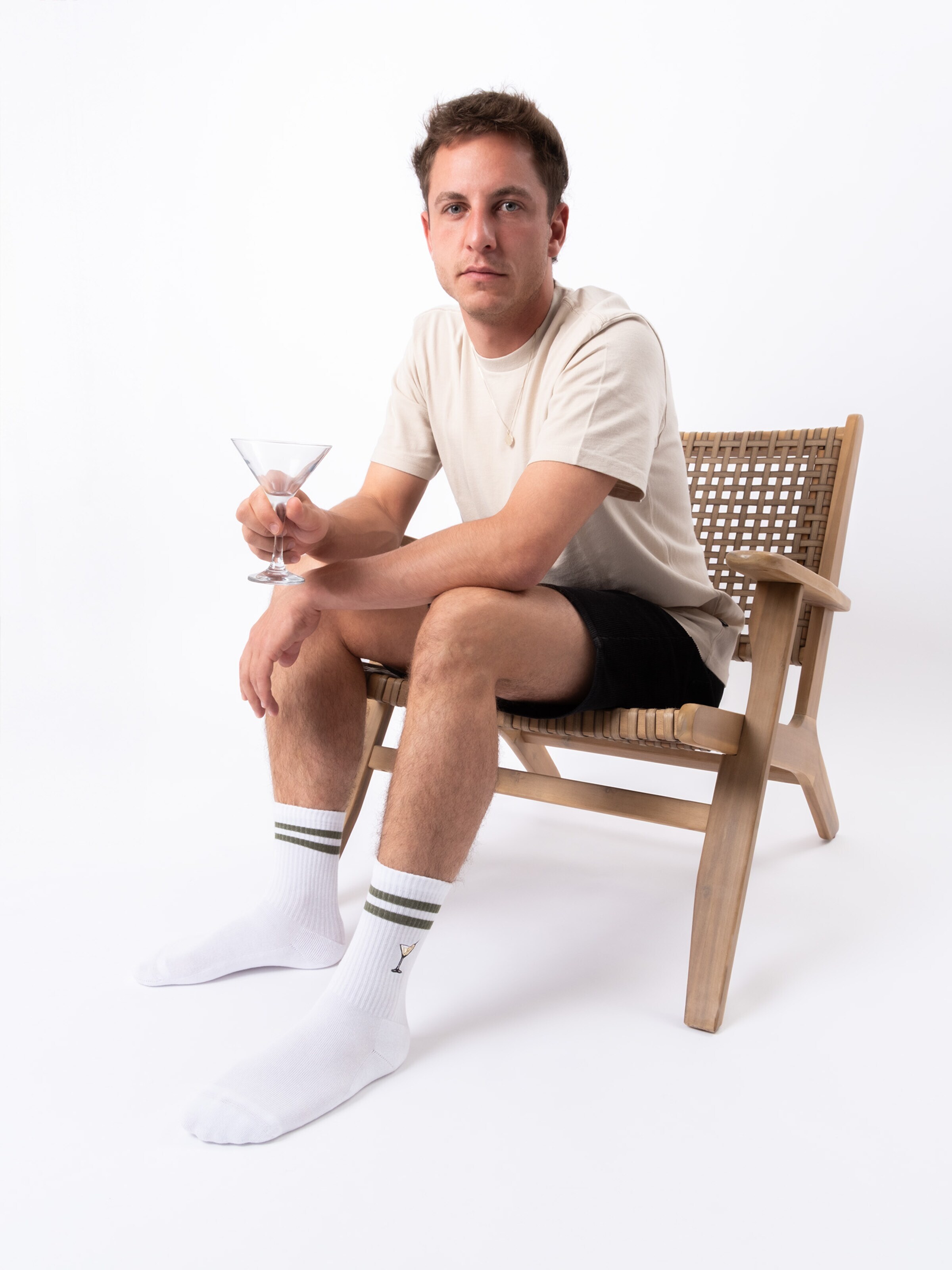 Occulto Athletic Socks 'Summer' in White: front