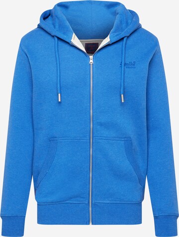 Superdry Sweat jacket in Blue: front