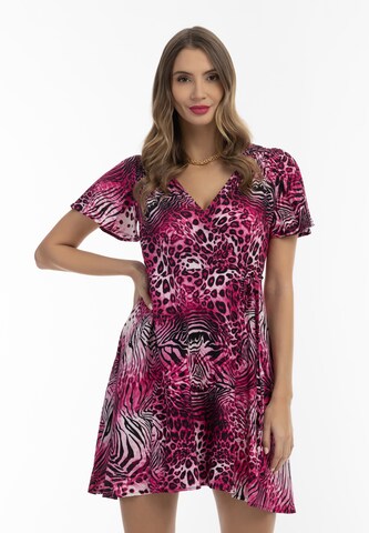 Robe faina en rose : devant