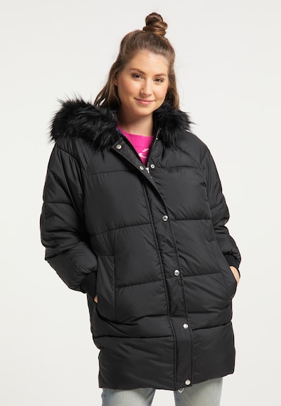 MYMO Winter Coat in Black, View model