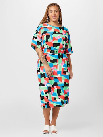 Warehouse Curve Dress in Mixed colours: front