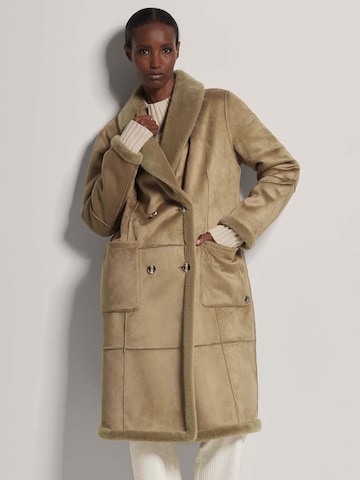MADELEINE Between-Seasons Coat in Beige: front