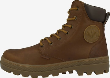 Palladium Lace-Up Boots in Brown