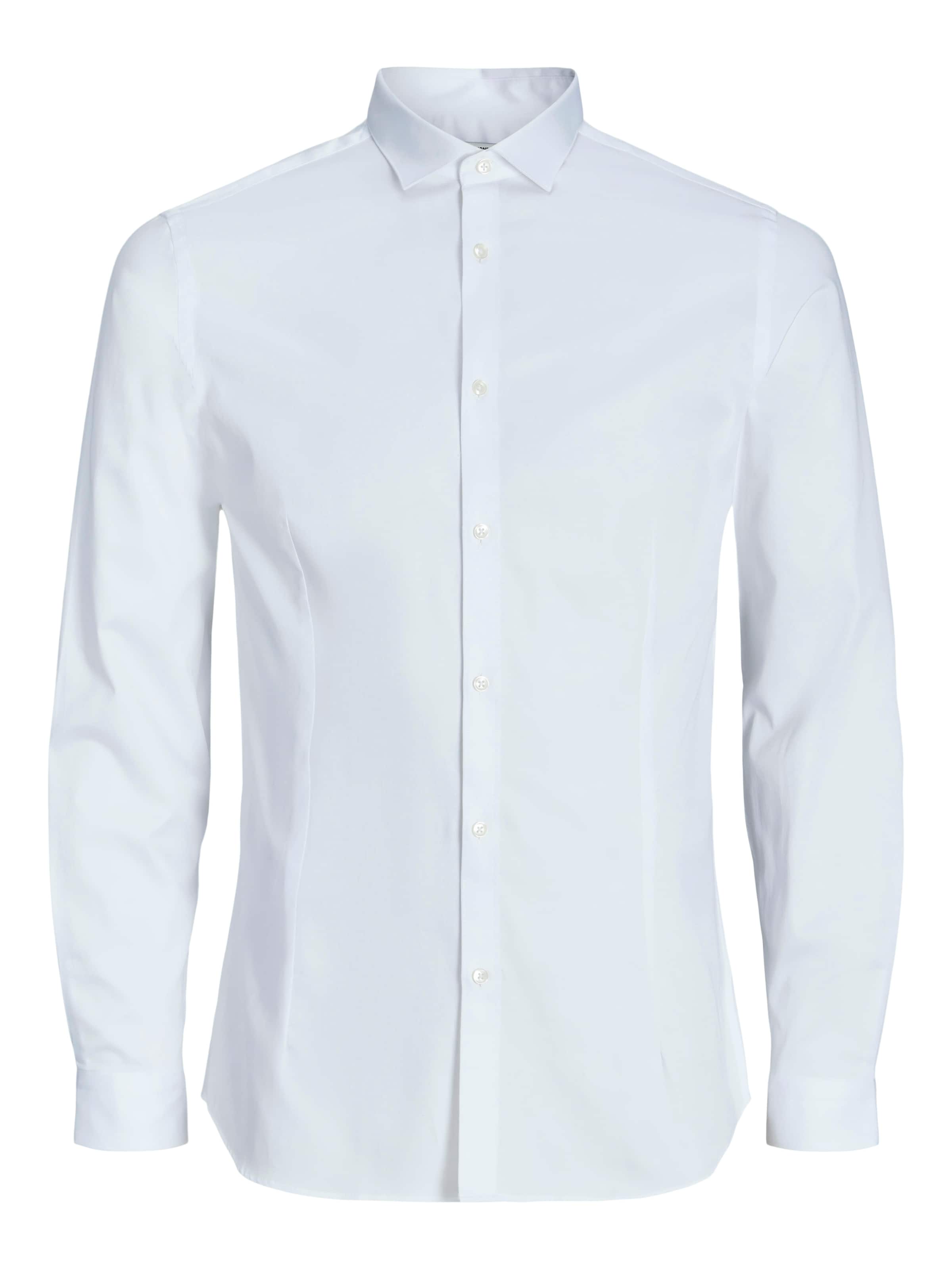 Jack & Jones Premium Super Slim Fit Button Up Shirt 'JJPRParma' in White: front
