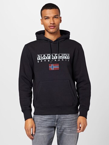 NAPAPIJRI Sweatshirt 'AYAS' in Zwart: voorkant