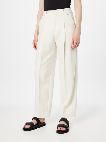 BOGNER Regular Trousers with creases 'FABIA' in White: front