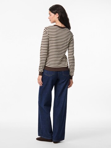 PIECES Knit cardigan 'PCNora' in Brown