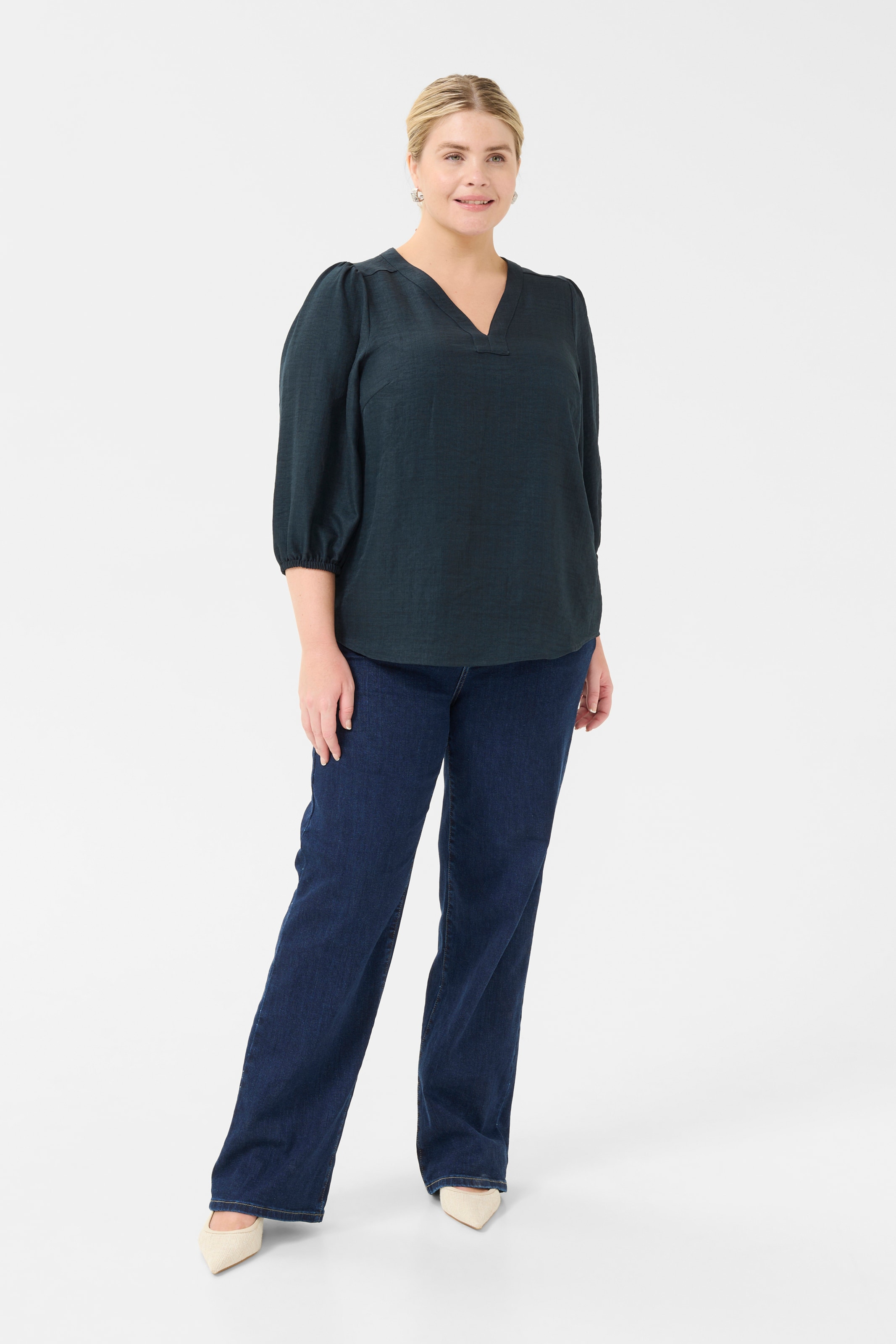 KAFFE CURVE - Blusa 'KCellinor' en verde