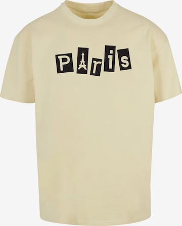Merchcode Shirt 'Paris' in Geel: voorkant