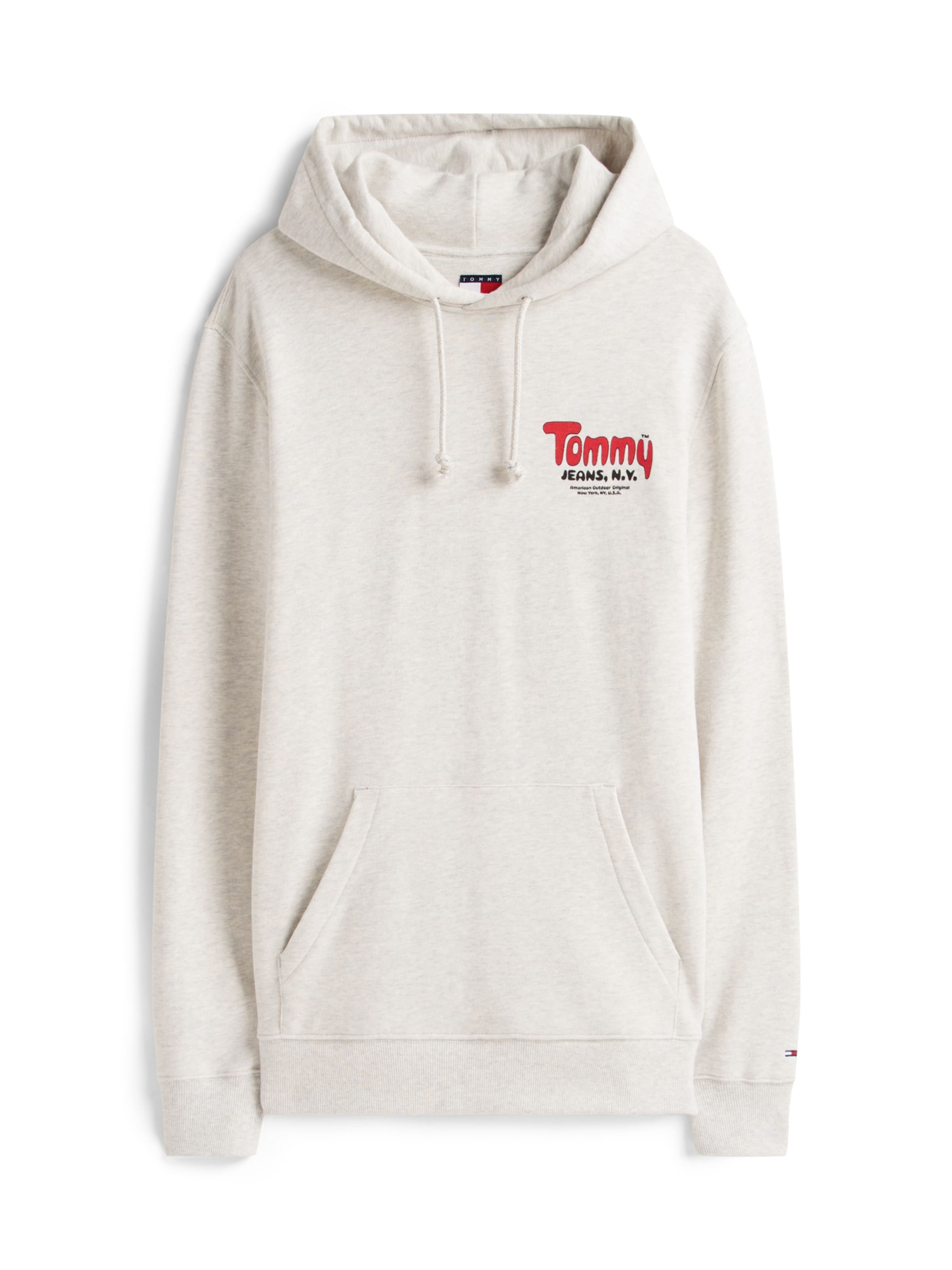 Bluză de molton de la Tommy Jeans pe gri: față