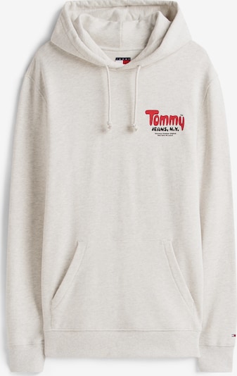 Tommy Jeans Sportisks džemperis, krāsa - raibi pelēks / sarkans / melns, Preces skats