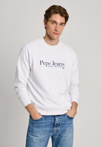 Pepe Jeans Sweatshirt 'SEAN' in Weiß: Vorderseite