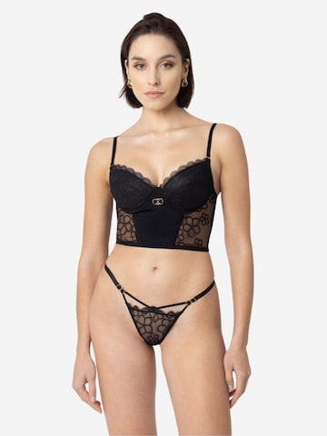 WHITE RVBBIT - Tanga en negro: frente