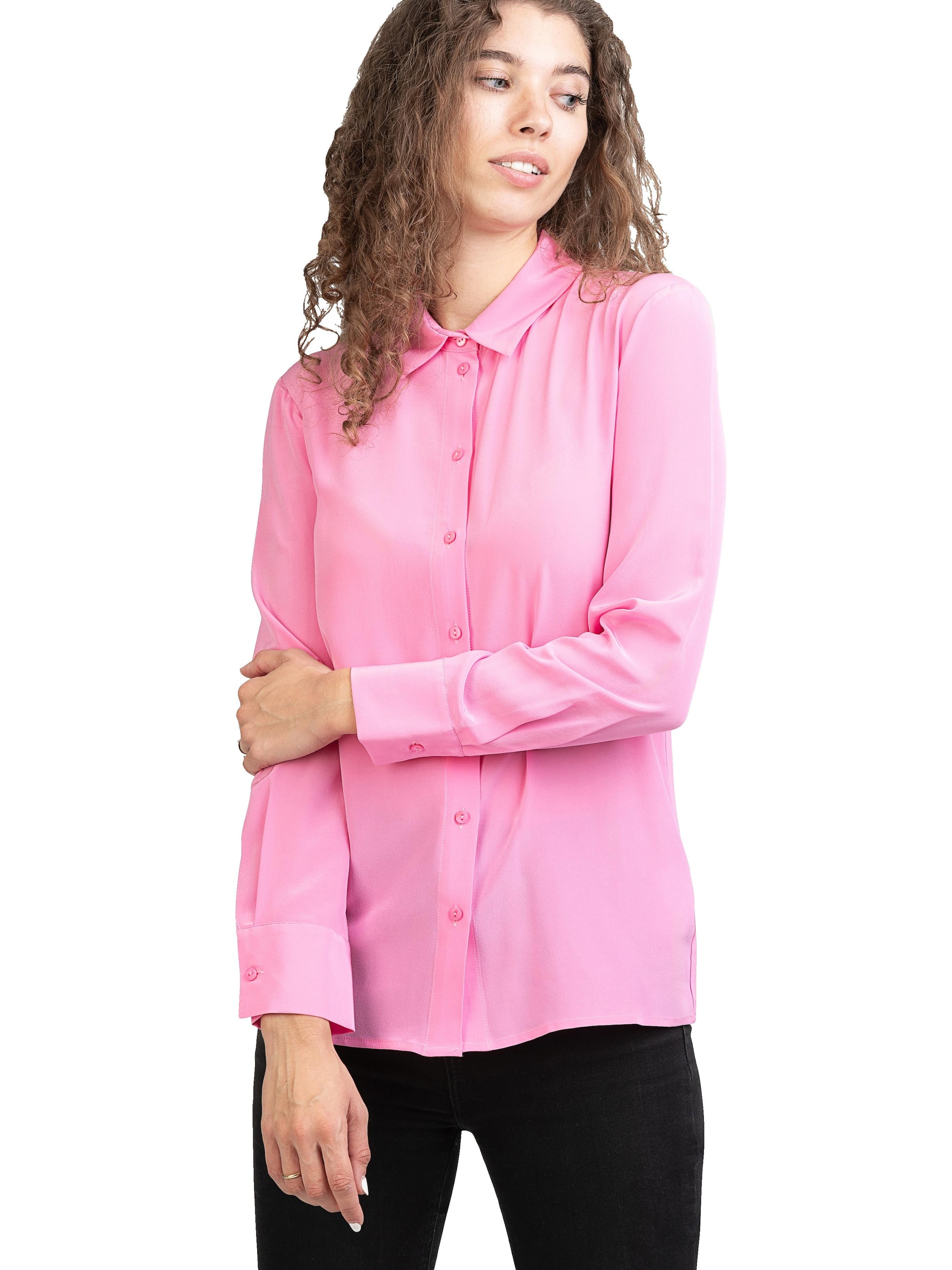 Posh Gear Blouse 'Seidenbluse Collettoseta' in Roze