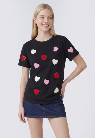 MYMO - Camisa em preto: frente