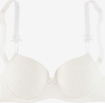 LASCANA T-shirt Bra 'Aurora' in White: front